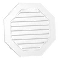 GABLE VENT 18IN WHT OCTGN VNYL