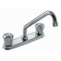 Moen II Series 77925 Kitchen Faucet, 1.5 gpm, 3-Faucet Hole, Metal, Chrome Plated, Deck Mounting, 8 in Faucet Centers
