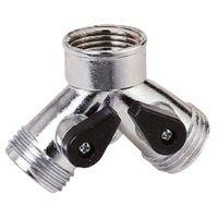 Landscapers Select GC5013L Y-Connector, Female and Male, Zinc, Silver, For: Garden Hose and Faucet