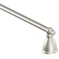 Moen Caldwell Series Y3124BN Towel Bar, 24 in L Rod, Aluminum/Zamac, Brushed Nickel, Surface Mounting