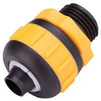 Landscapers Select GC637 Hose Coupling, 5/8 to 3/4 in, Male, Plastic, Yellow and Black