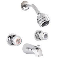 Belanger 3058W Series Bathtub/Shower Faucet, Chrome Plated, 9.5 gpm Tub Flow, Swivel Showerhead, 2.5 gpm Showerhead