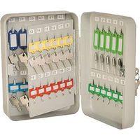 ProSource TS0070-3L Key Box, Keyed Lock, Steel, Light Gray, 7 in W, 9.875 in H, 3 in D