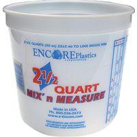Leaktite #5M3 Multi-Mix Container, 2-1/2 qt, HDPE, Clear