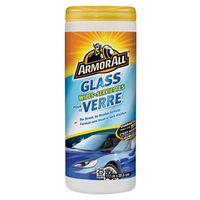 Armor All 10850 Glass Cleaning Wipes, Effective to Remove: Bug, Filmy Residue, Fingerprint, Road Grime, 25-Wipes
