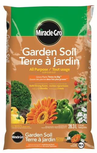 MIRACLE-GRO GARDEN SOIL  28.3L (BROWN BAG)