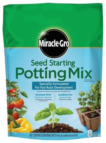 Miracle-Gro 74918430 Potting Mix, 8.8 L Bag, Solid