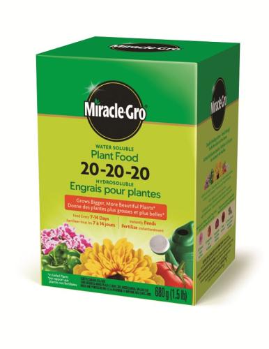 Miracle-Gro 1150606 Plant Food, 680 g, Granular, 20-20-20 N-P-K Ratio
