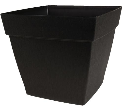 DCN 3616-36 Vertical Patio Planter, 14 in H, 16 in W, 16 in D, Square, Plastic, Black, Textured