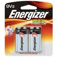 Energizer 522BP-2 Battery, 9 V Battery, 625 mAh, Alkaline, Manganese Dioxide, Zinc