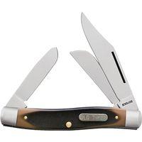 Old Timer 8OT Folding Pocket Knife, Clip Point, Sheep Foot and Spey with Nail Pull Blade, 6.9 in OAL, 3 in L Blade