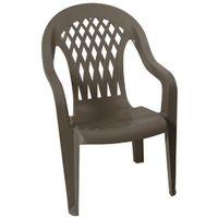 Gracious Living 11212-32 High-Back Chair, Resin, Woodland Brown