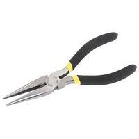 STANLEY 84-101 Nose Plier, 6 in OAL, Black/Yellow Handle, Cushion-Grip Handle, 25/32 in W Jaw, 2-3/16 in L Jaw