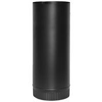 Imperial BM0102 Stove Pipe, 6 in Dia, 12 in L, Steel, Black