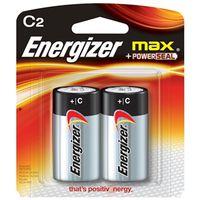 Energizer E93BP-2 Battery, 1.5 V Battery, C Battery, Alkaline, Manganese Dioxide, Zinc
