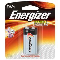 Energizer 522BP Battery, 9 V Battery, Alkaline, Manganese Dioxide, Zinc