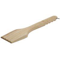 GrillPro 77635 Grill Scraper, Wood, Wood Handle, Long Handle, 10 in L Handle, 17 in OAL