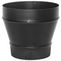 Imperial BM0077 Stove Pipe Reducer, 7 x 6 in, Crimp, 24 ga Thick Wall, Black, Matte