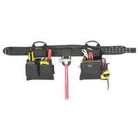 CLC Tool Works Series 5608 Tool Belt, 29 to 46 in Waist, Polyester, Black, 17-Pocket