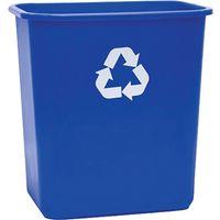 United Solutions ECOSense WB0084 Recycling Waste Basket, 7 gal, Plastic, Blue