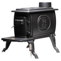 US Stove US1269E Freestanding Log Wood Stove, 21.89 in W, 33 in D, 25.6 in H, 54,000 Btu Heating, Cast Iron, Black, Flat