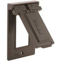 Hubbell 5103-2 Cover, 2-13/16 in W, 1-Gang, Metal, Bronze, Powder-Coated