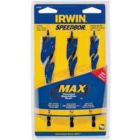 Irwin Speedbor 3041003 Speed Bit Set, Tri-Flute Flute, Hex Shank