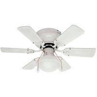 Canarm Twister Series CF3230611S Ceiling Fan, 6-Blade, White Housing, Bleached Oak/White Blade, 30 in Sweep, 3-Speed