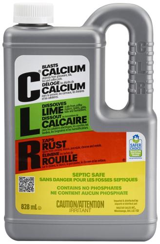 CLR CL-12 Calcium/Lime/Rust Cleaner, 28 oz, Liquid, Slightly Acidic, Lime Green