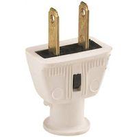 Eaton Wiring Devices 183-6W-BOX Electrical Plug, 2 -Pole, 15 A, 125 VAC, NEMA: NEMA 1-15, White