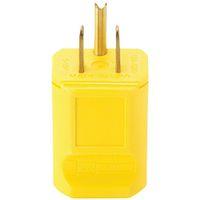Arrow Hart AH5965Y Electrical Plug, 2 -Pole, 15 A, 125 V, Male, NEMA: NEMA 5-15, Yellow