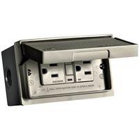 Eaton Cooper Wiring S646TWRS-GY Weatherproof Receptacle Kit, 15 A, 125 V, 1 -Gang, Gray