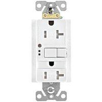 Eaton TRSGFNL20W-K-L GFI Decora Self-Test Receptacle, 20 A, White