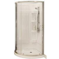Maax Cyrene 300001-000-001-102 Shower Kit, 34 in L, 34 in W, 76 in H, Acrylic, Chrome, Glue Up Installation