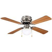 Boston Harbor 42-742T-MR-EN-BN Ceiling Fan, 4-Blade, Dark Walnut/Cherry Blade, 42 in Sweep, 3-Speed, With Lights: Yes