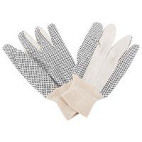 Diamondback GV-522PVD-3L Work Gloves with PVC Dots, Unisex, One-Size, 10-1/4 in L, Straight Thumb, Knit Wrist Cuff