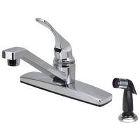Boston Harbor PF8101A Kitchen Faucet, 1.8 gpm, 2-Faucet Hole, Plastic, Chrome Plated, Deck Mounting, Lever Handle