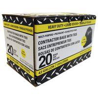 Petoskey Plastics FG-P9934-01A Contractor Bag, 42 gal, Black