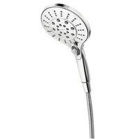 Moen Engage Series 26112EP Hand Shower, 1/2 in Connection, 1.75 gpm, 6-Spray Function, Plastic, Chrome, 60 in L Hose