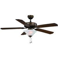 Boston Harbor CF-B552-ORB Ceiling Fan, 5-Blade, Oak or Walnut Blade, 52 in Sweep, MDF Blade, 3-Speed