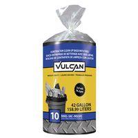 Vulcan FG-03812-06 10CT Contractor Trash Bag, 42 gal, Polymer, Black