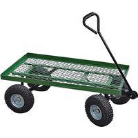 Landscapers Select YTL22114 Garden Cart, 600 lb, Steel Deck, 4 -Wheel, 10 in Wheel, Pneumatic Wheel, Comfort Grip Handle