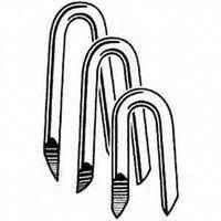 ProFIT 0079078 Series Fence Staple, 1-1/4 in L, Electro-Galvanized, 1/4 in W Crown, 9 Gauge