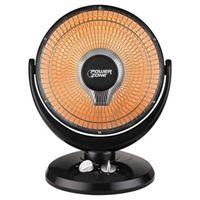 PowerZone QGW08-608 Parabolic Heater, 6.7 A, 120 V, 400/800 W, 2-Heating Stage, Black