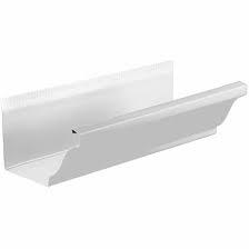 ALUM. GUTTER 5IN X 10FT WOLF WHITE (10/BOX)