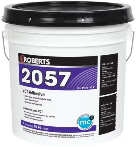 Roberts 2057 15.14L Vinyl Composition Tile Flooring Adhesive Clear