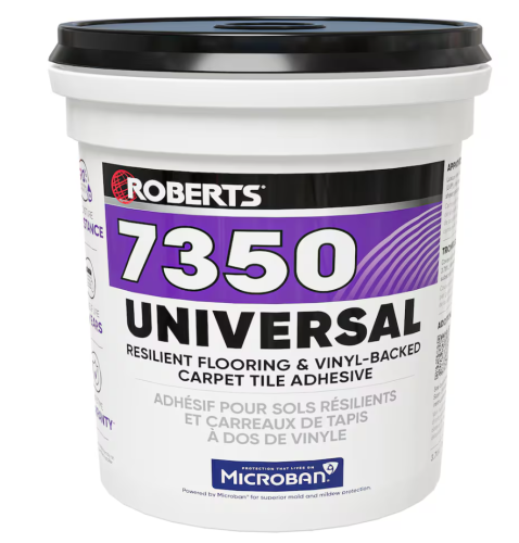 Roberts 7350 3.78L Universal Resilient Flooring & Vinyl-Backed Carpet Tile Flooring Adhesive