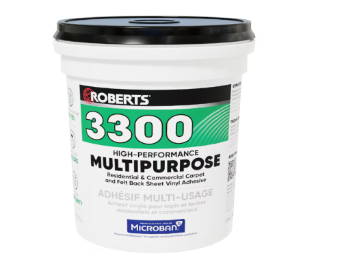 Roberts 3300 3.78L High Performance Multipurpose Carpet and Felt Back Sheet Vinyl Flooring Adhesive