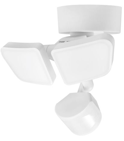 WIRED MOTION LED SECURITY TWIN HEAD WHITE PLASTIC