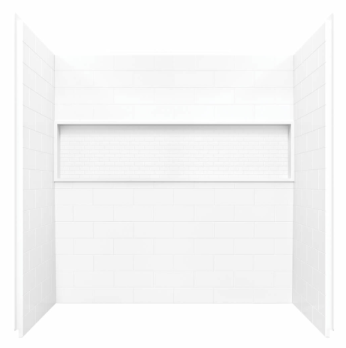 ALCOVE TUB WALL KIT 60X30 4PC WHITE